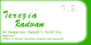 terezia radvan business card